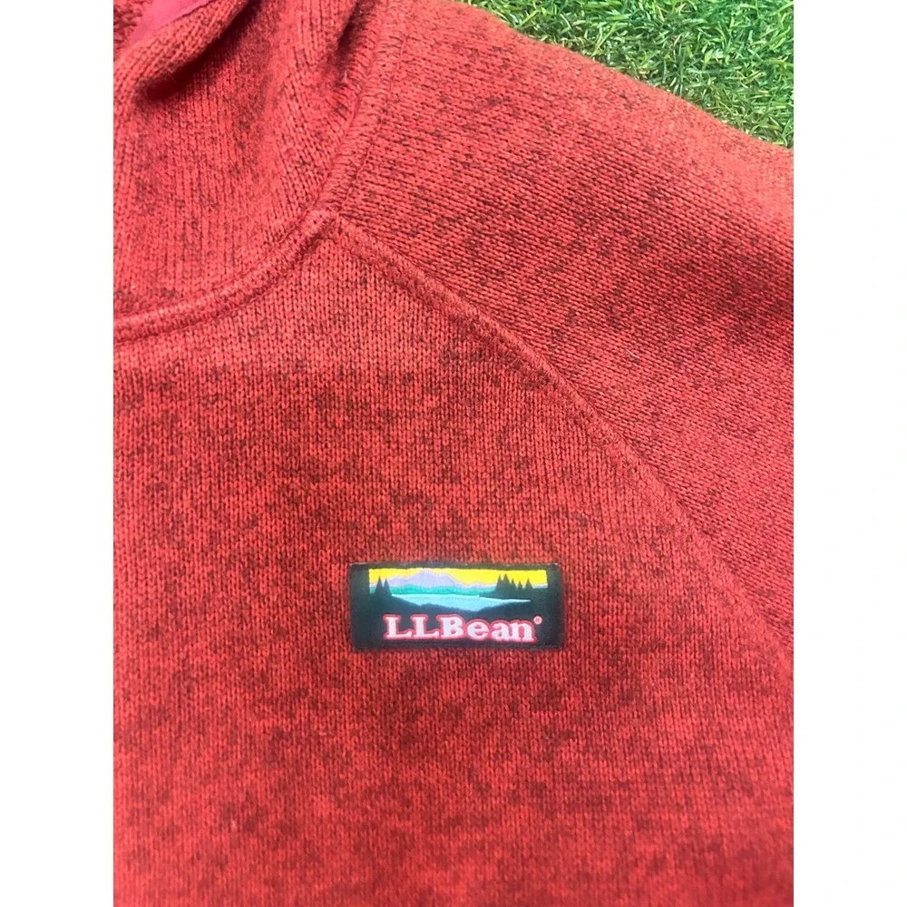 L.L. Bean youth large (14-16) Hooded Full‑Zip Jacket in Brick Red